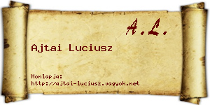 Ajtai Luciusz névjegykártya
